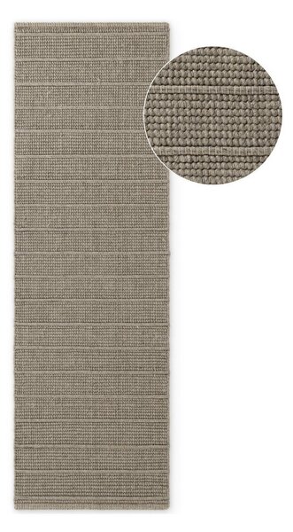Covor tip traversă gri țesut manual din lână 80x250 cm Camden Parker – Ted Baker