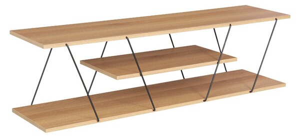 Comoda TV Tarsa, culoare sonoma-negru, 120 x 30 x 33 cm