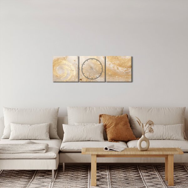 Tablou - Textura modelată (cu ceas) (90x30 cm)