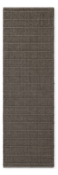 Covor tip traversă gri închis/maro închis țesut manual din lână 80x250 cm Camden Parker – Ted Baker