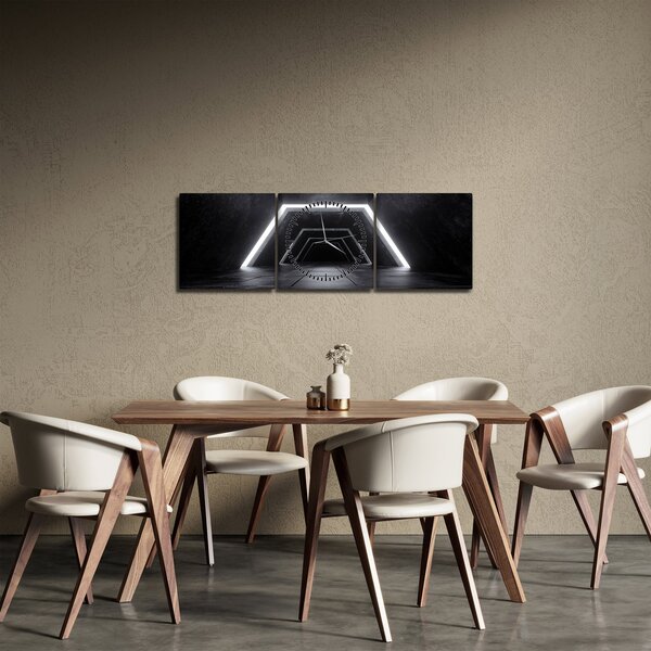 Tablou - Tunel futurist (cu ceas) (90x30 cm)