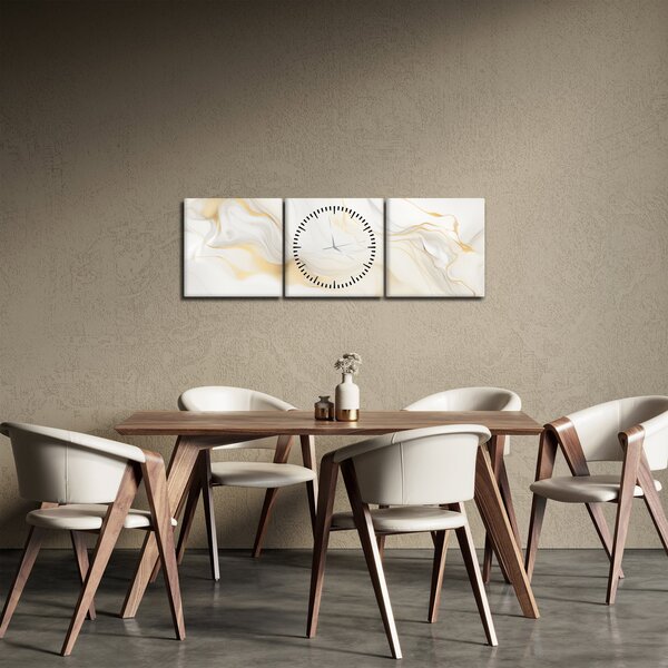 Tablou - Abstracție cu decor (cu ceas) (90x30 cm)