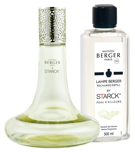 Set lampa catalitica Maison Berger Starck Verte cu parfum Peau d'Ailleurs