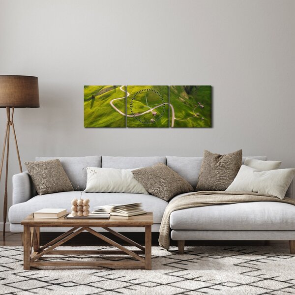 Tablou - Platoul Meadow (cu ceas) (90x30 cm)