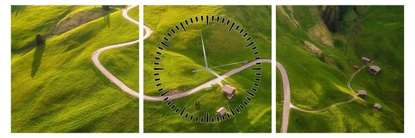 Tablou - Platoul Meadow (cu ceas) (90x30 cm)