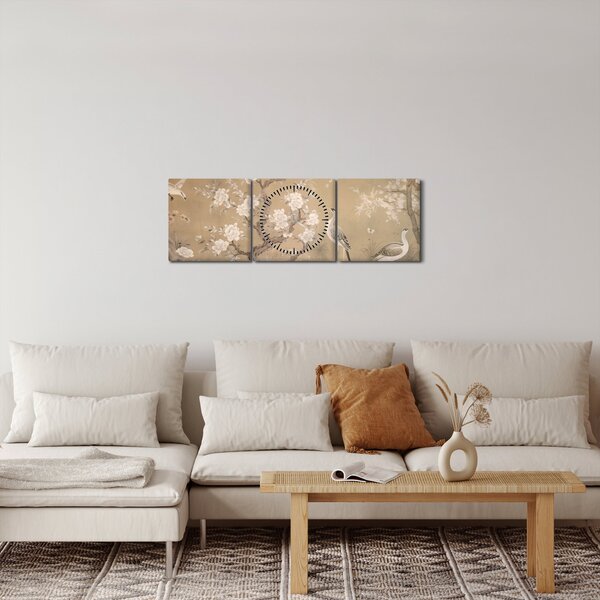 Tablou - Desen animat peisaj japonez (cu ceas) (90x30 cm)
