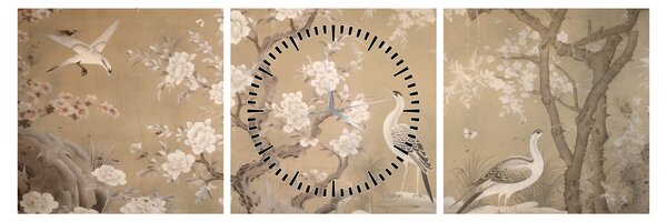 Tablou - Desen animat peisaj japonez (cu ceas) (90x30 cm)