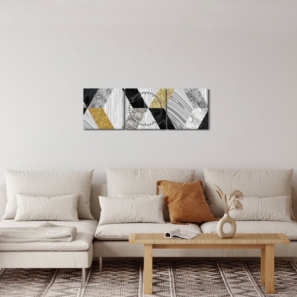 Tablou - Decor texturat (cu ceas) (90x30 cm)
