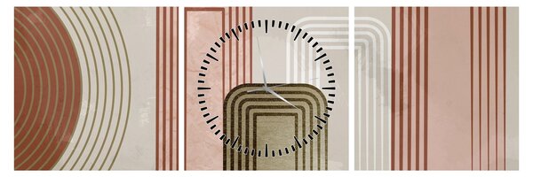 Tablou - Ilustrație minimalistă (cu ceas) (90x30 cm)
