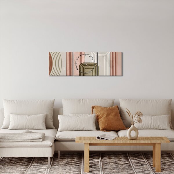 Tablou - Ilustrație minimalistă (cu ceas) (90x30 cm)