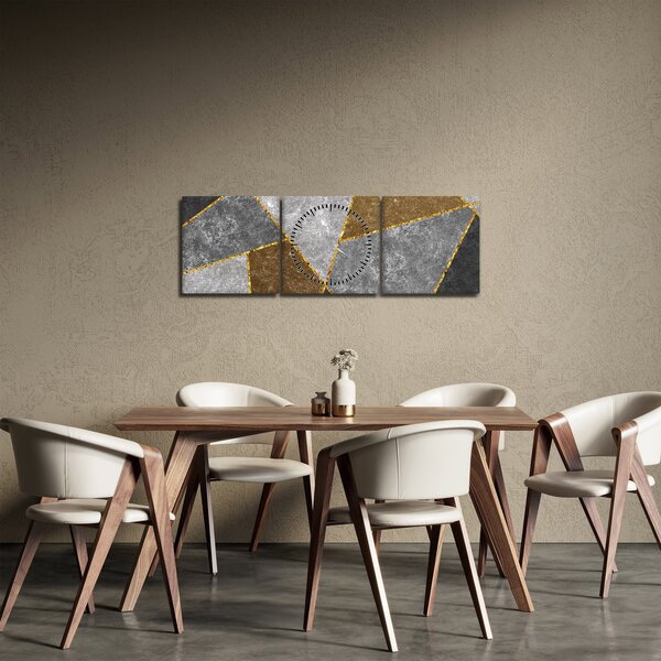 Tablou - Imitarea materialelor (cu ceas) (90x30 cm)