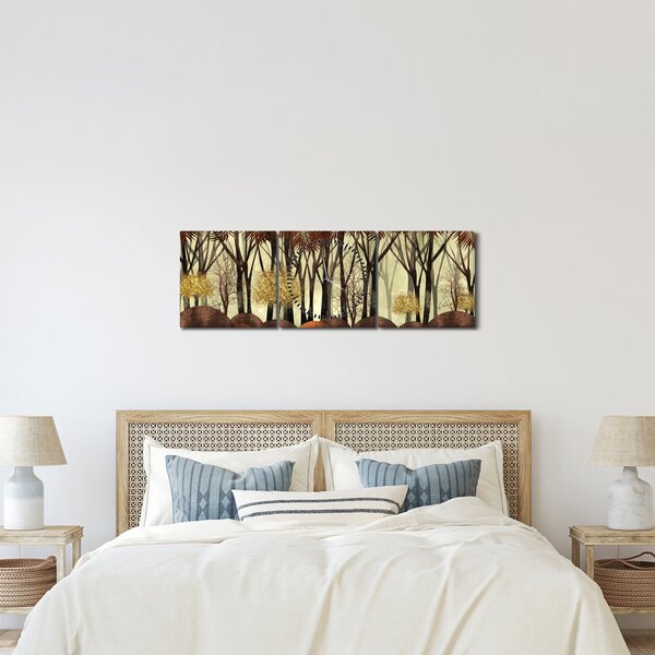 Tablou - Pădure decorativă (cu ceas) (90x30 cm)