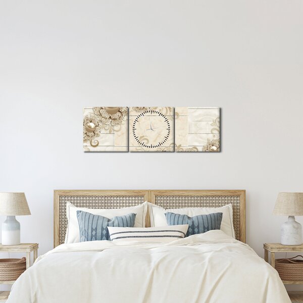 Tablou - Motiv decorativ (cu ceas) (90x30 cm)