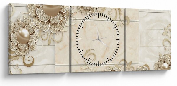 Tablou - Motiv decorativ (cu ceas) (90x30 cm)