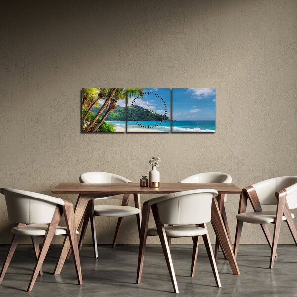 Tablou - Caraibe (cu ceas) (90x30 cm)