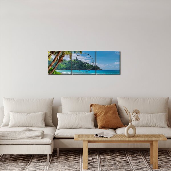 Tablou - Caraibe (cu ceas) (90x30 cm)
