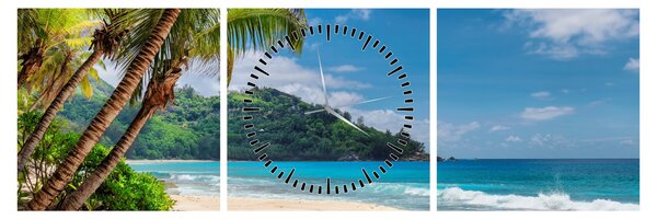 Tablou - Caraibe (cu ceas) (90x30 cm)