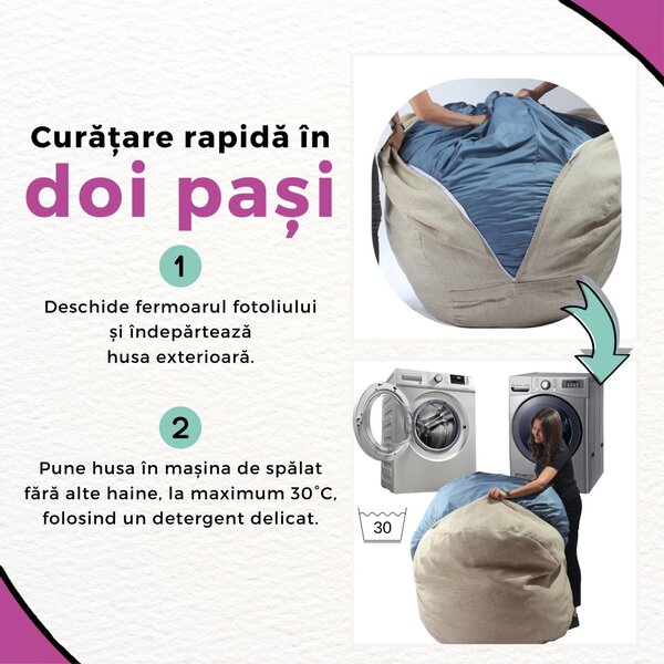 Set Fotoliu King Size cu Perna, Material Textil - Urban Mystique