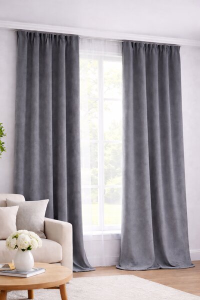 Draperie catifea antracit 140 x 260 cm Velunia Home – CONFTEX PUCIOASA