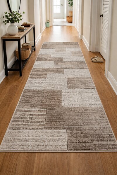 Traversa Covor, Fashion 32002, Bej Maro, Latime 120 cm, Diverse Lungimi