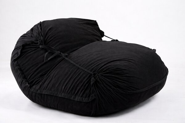 Fotoliu tip Perna Magic Pillow XXL, Material Textil - Black Velvet