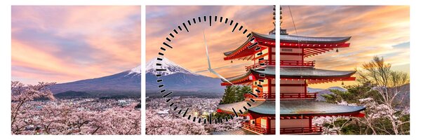 Tablou - Fuji (cu ceas) (90x30 cm)