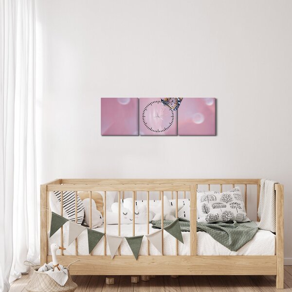 Tablou - Fluturele (cu ceas) (90x30 cm)
