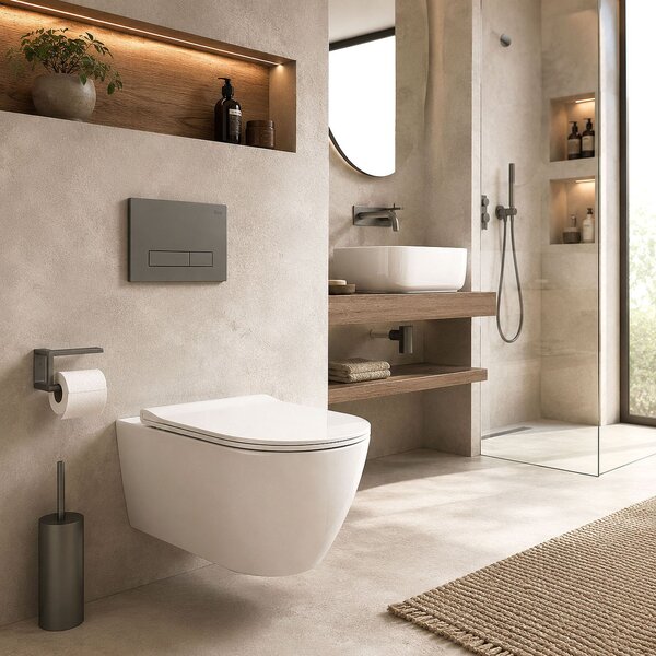 Set Cadru Îngropat Slim 024N pentru WC cu Buton HD Titan