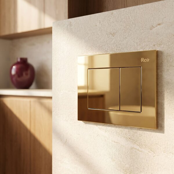 Cadru WC încastrat K011A-Q Rea cu buton J Gold