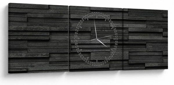Tablou - Textura pietrei (cu ceas) (90x30 cm)