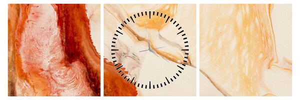 Tablou - Pictură abstractă (cu ceas) (90x30 cm)