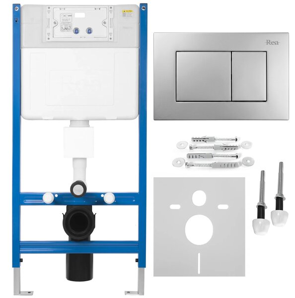 Cadru WC încastrat K011A-Q Rea cu buton J Satin