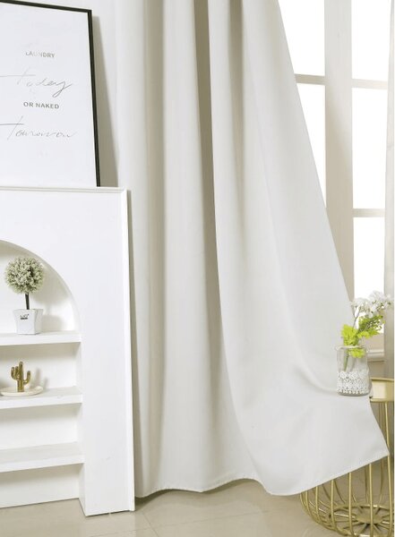 Draperie alb-crem OXFORD 140x250 cm Agatat: Inele metalice