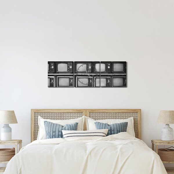 Tablou - Retro TV (cu ceas) (90x30 cm)