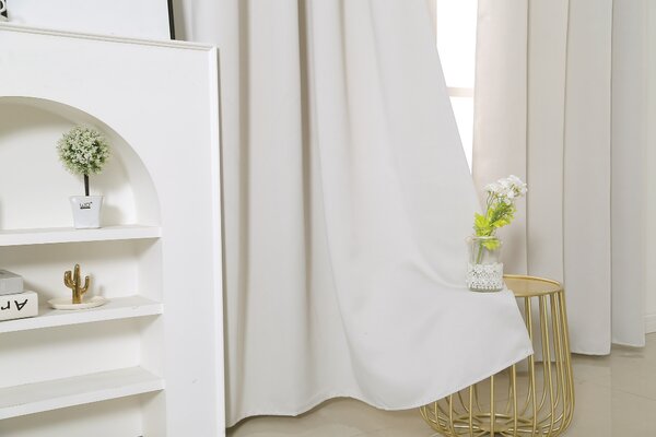 Draperie alb-crem OXFORD 140x250 cm Agatat: Inele metalice