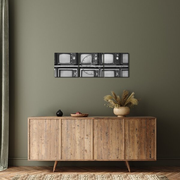 Tablou - Retro TV (cu ceas) (90x30 cm)