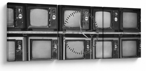 Tablou - Retro TV (cu ceas) (90x30 cm)