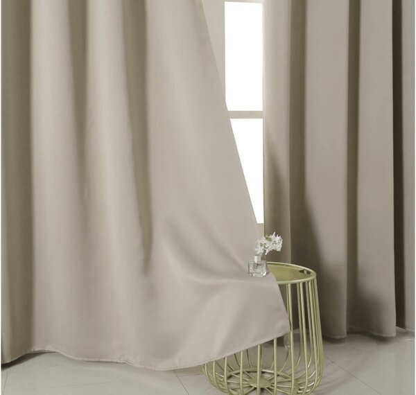 Draperie OXFORD 140x250 cm, bej deschis Agatat: Inele metalice