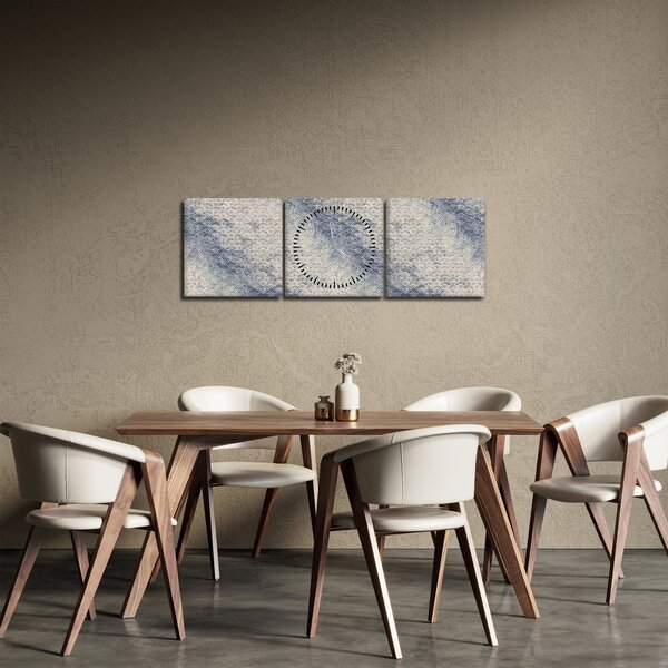 Tablou - Model de valuri (cu ceas) (90x30 cm)