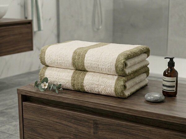 Prosop cu uscare rapida VELMORA 50x100 cm olive, 100% microfibra