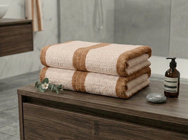 Prosop cu uscare rapida VELMORA 50x100 cm maro, 100% microfibra