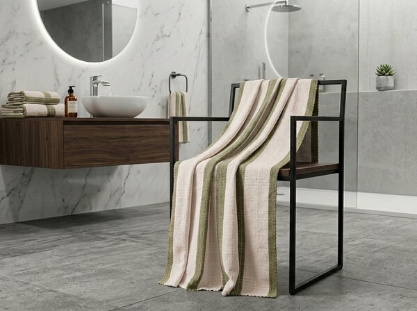 Prosop cu uscare rapida VELMORA 50x100 cm olive, 100% microfibra