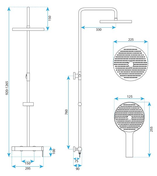 Set dus Rea Rivo Brush Nickel