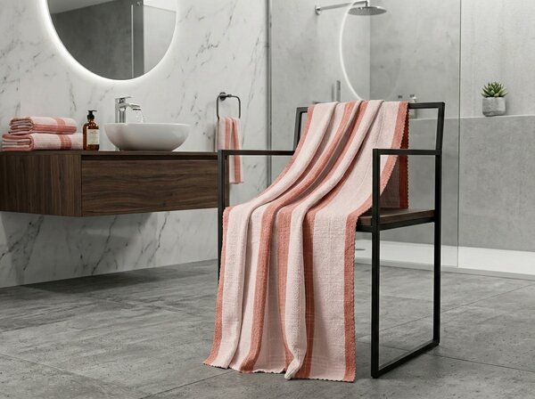 Prosop cu uscare rapida VELMORA 50x100 cm roz, 100% microfibra