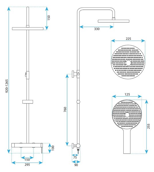 Set dus Rea Rivo Brush Copper