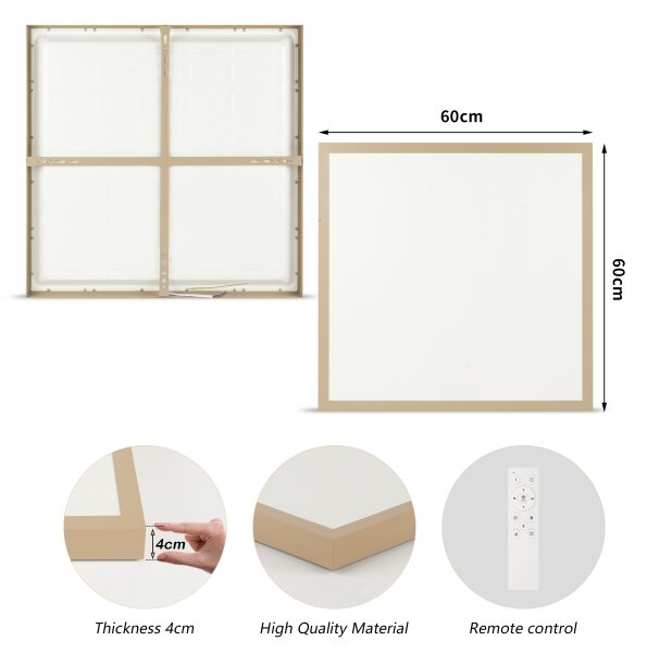 Brilagi - Lampă de baie FRAME SMART LED dimabilă, 50W/230V, 60x60, IP44 + telecomandă
