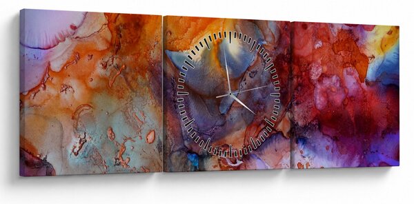 Tablou - Abstract Ink Art (cu ceas) (90x30 cm)