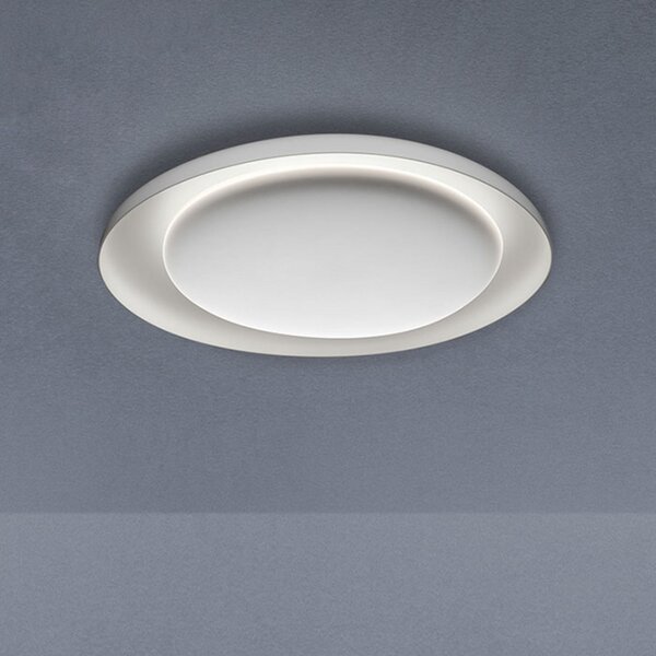 Foscarini Bahia Mini plafonieră LED dimabil, 55 cm, reglabil, Alb, Camera de zi / sufragerie, Plastic, Design
