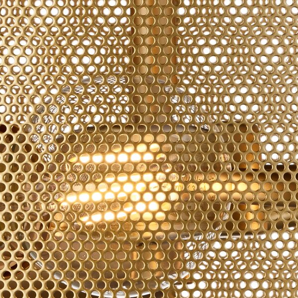 Searchlight Plafonieră Fishnet, auriu, Ø 45 cm, reglabil, Auriu / Alamă, Camera de zi / sufragerie, Metal