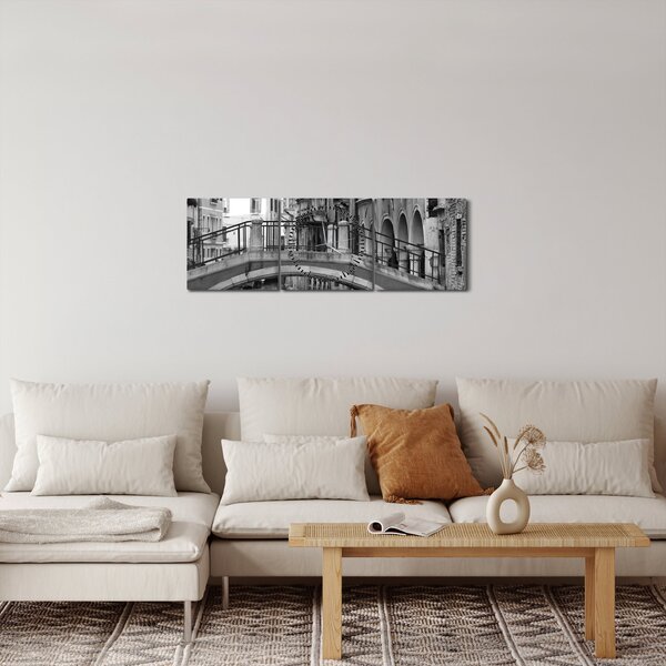 Tablou - Vedere din Veneția (cu ceas) (90x30 cm)